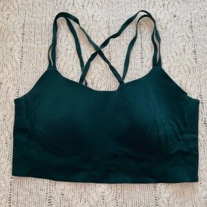 Aerie Offline Sports Bra Size Large Dark Green / Padding